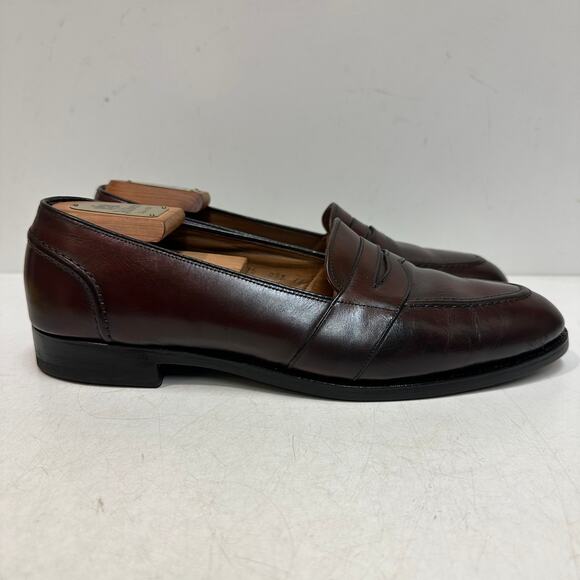 FULLY RESOLED Alden 662 Dark Brown Calfskin Full Strap Penny Loafer USA 10.5 D main image 12